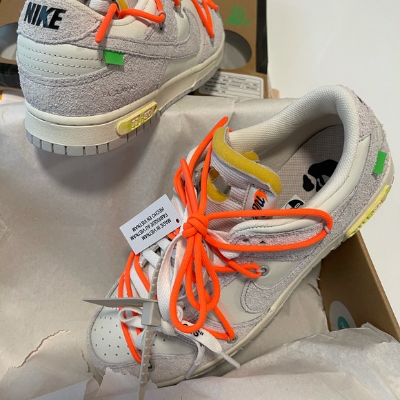 New! Nike Dunk Low x Off-White. Lot 07. Virgil Abloh. US Mens 8